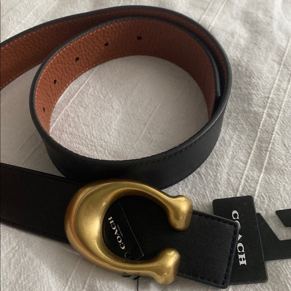 Coach Signature Buckle Reversible Belt, XS